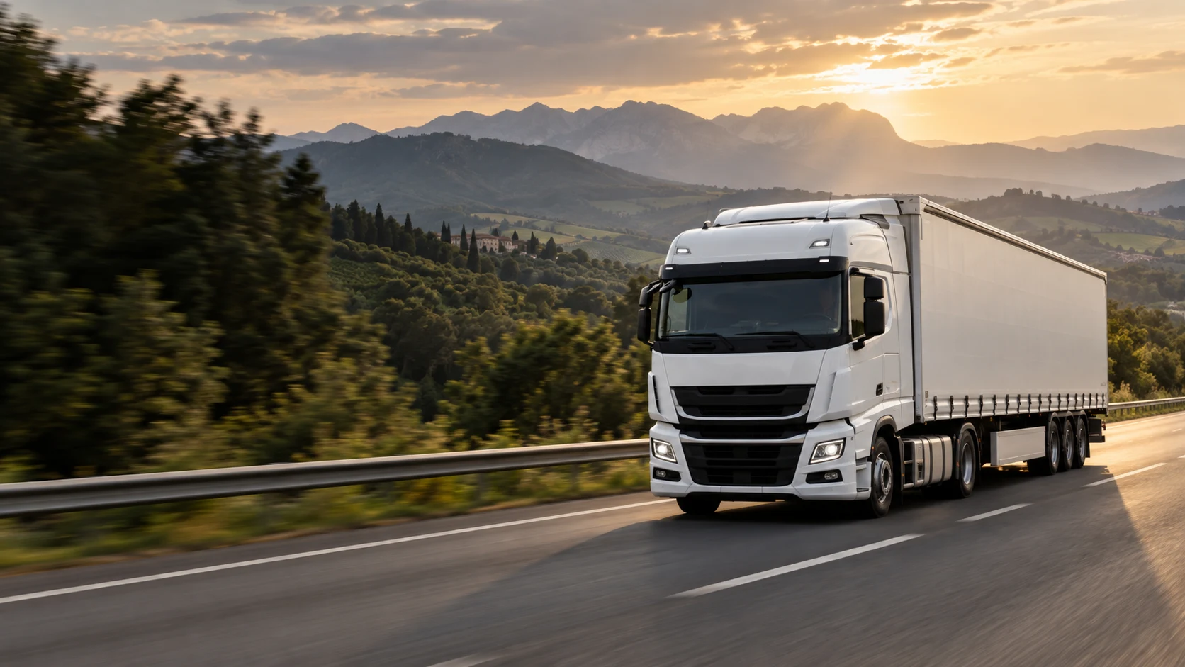 Imagine ilustrativă a unui camion pe o autostradă europeană
